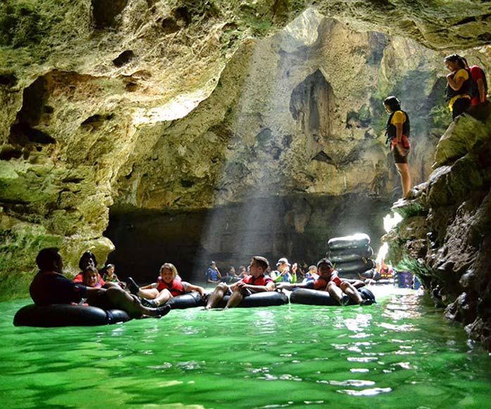 Belize Cave Tubing from San Ignacio, Waters disappear into the caves Cave Tubing Belize San Ignacio